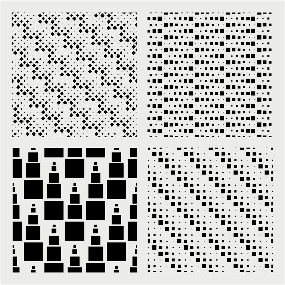 patrón de cuadrados negros vector