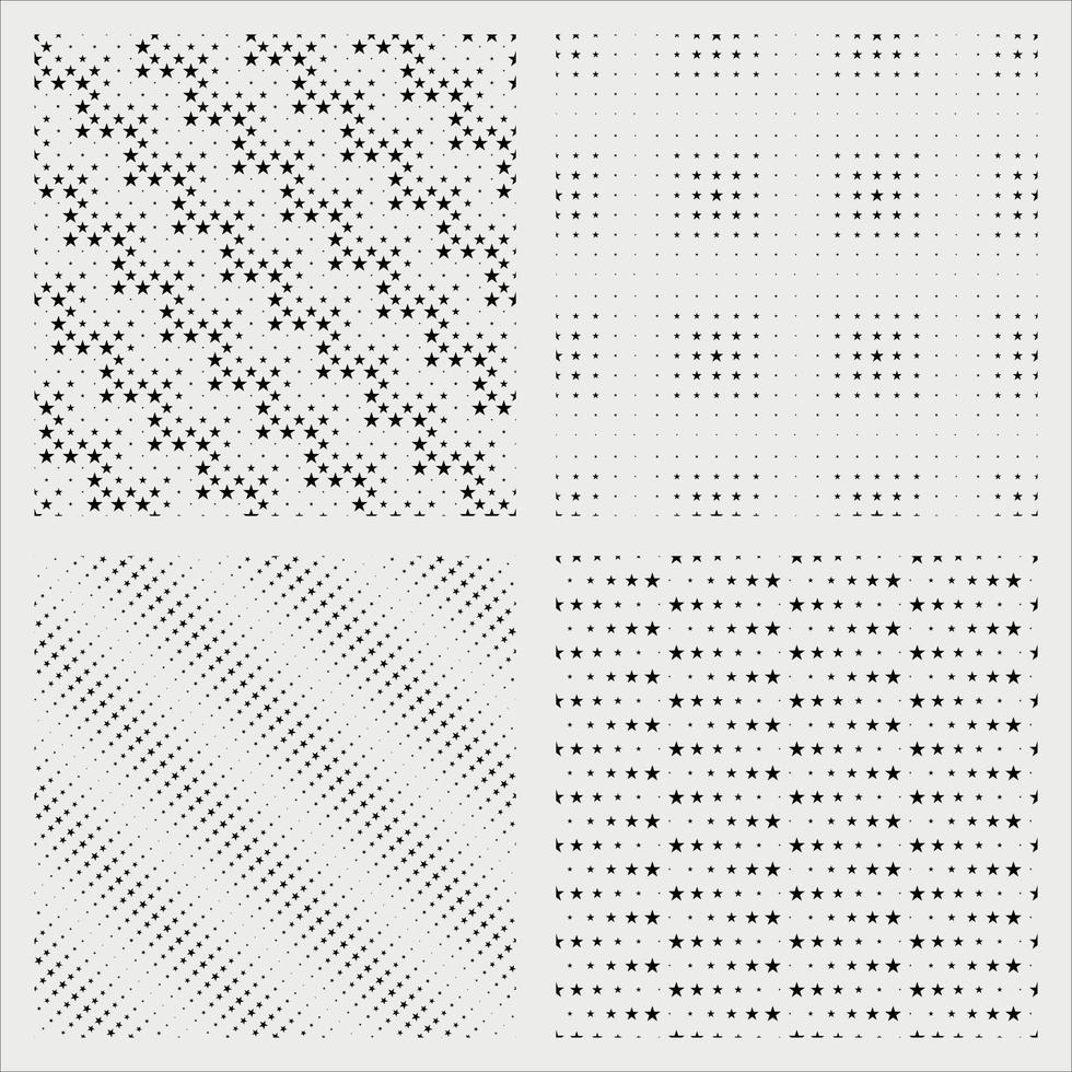 black star pattern set vector