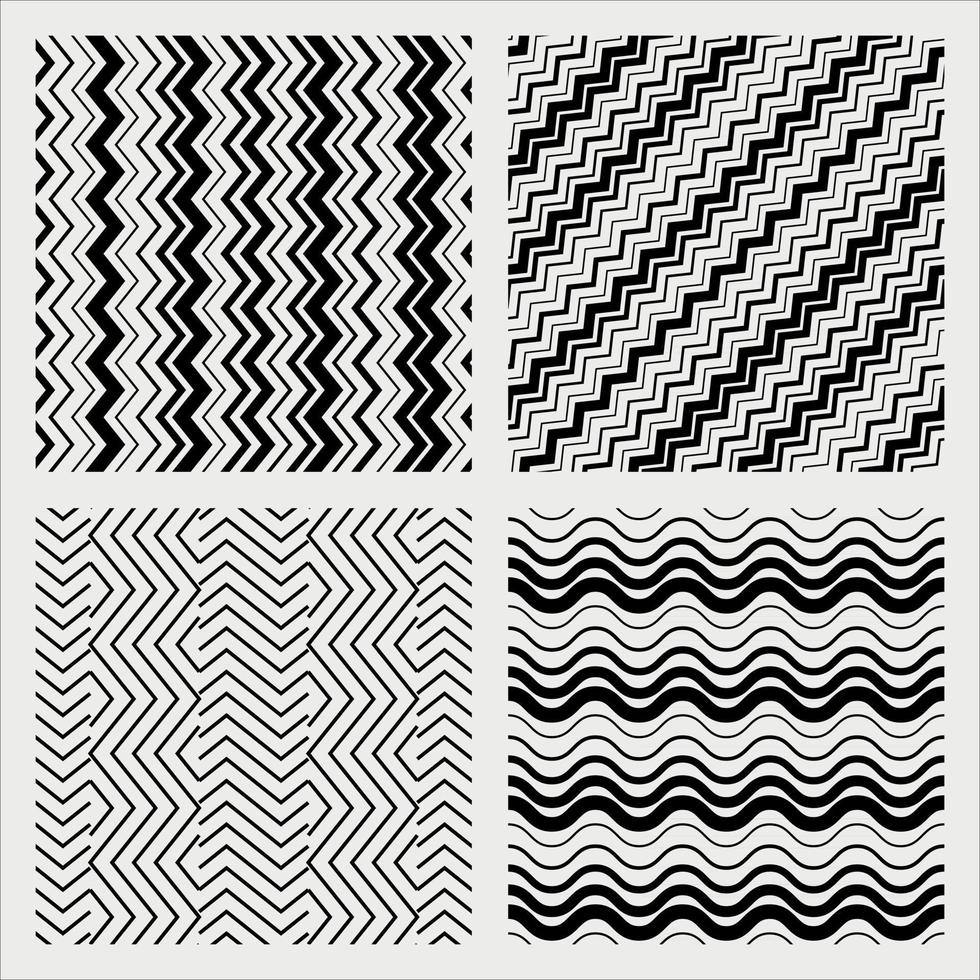 zigzag pattern set vector