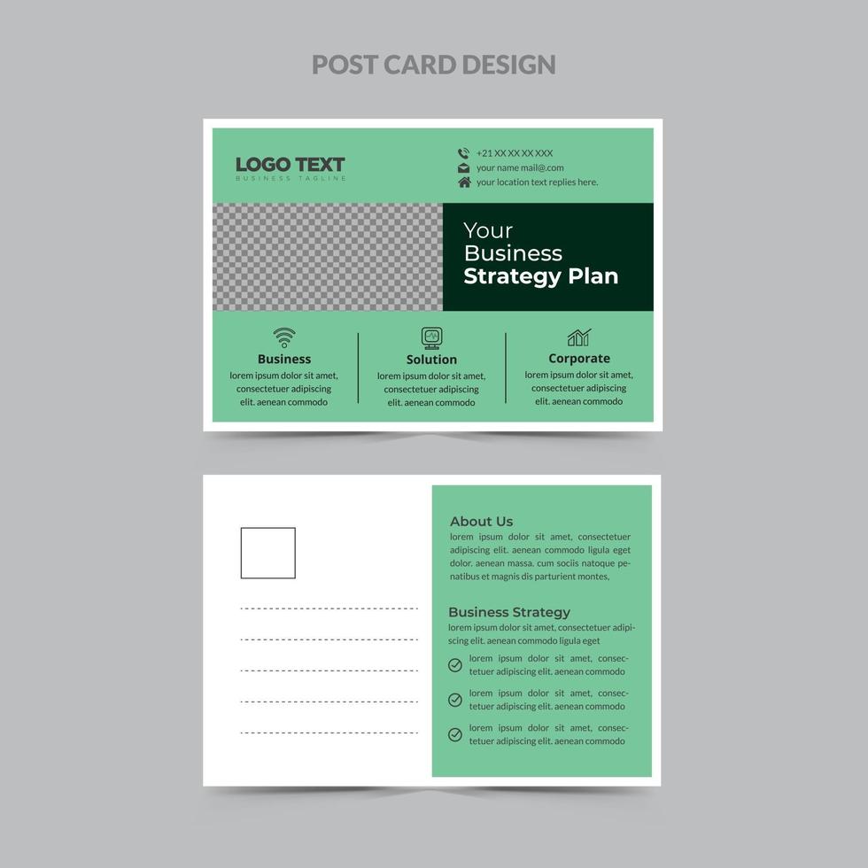 Professional Business Postcard vector