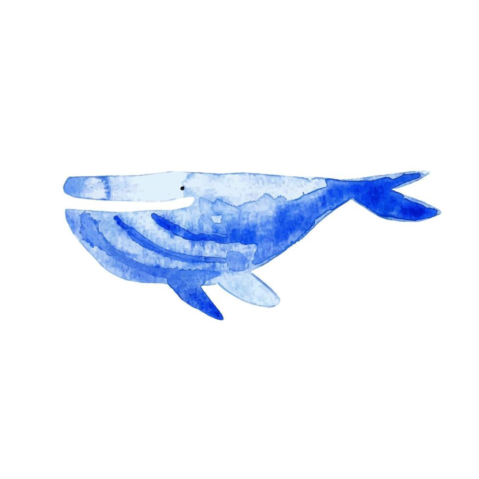 ballena mar submarino animal diseño simple para niños vector
