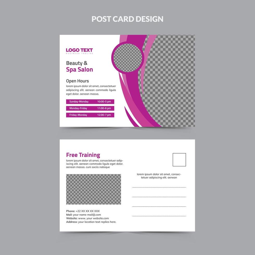 Spa Postcard Templates vector