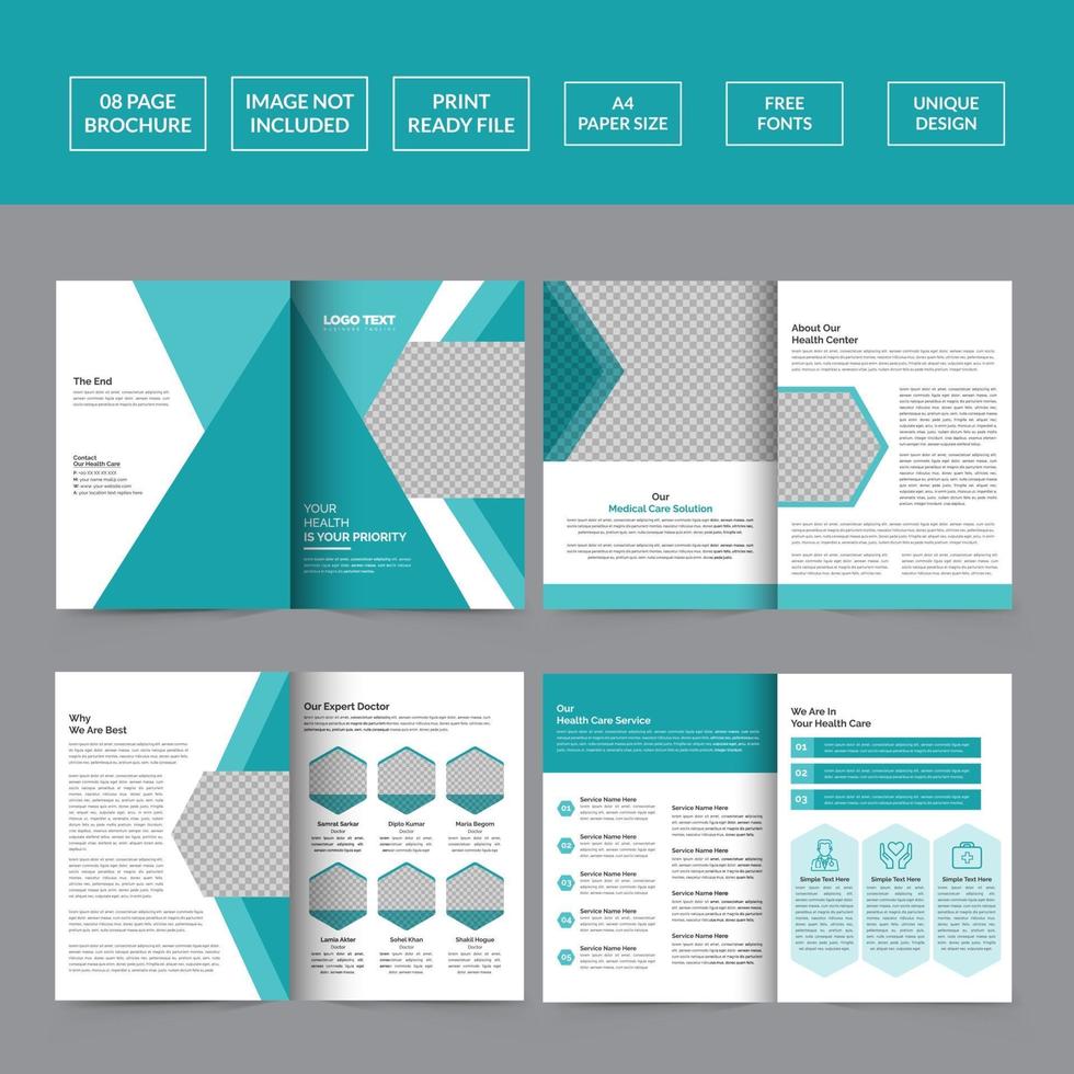 Solutions Healthcare Brochure Template vector