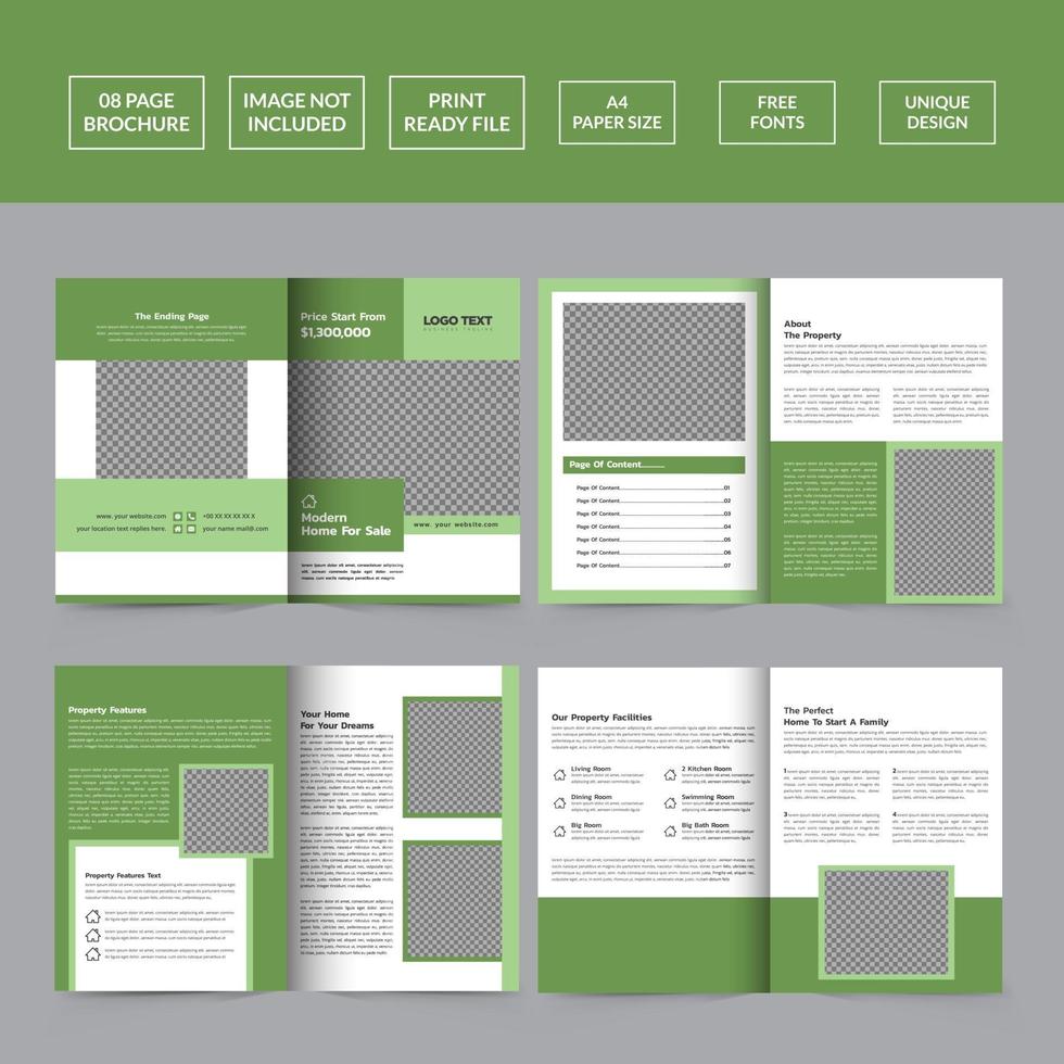 Real Estate Brochure Template vector