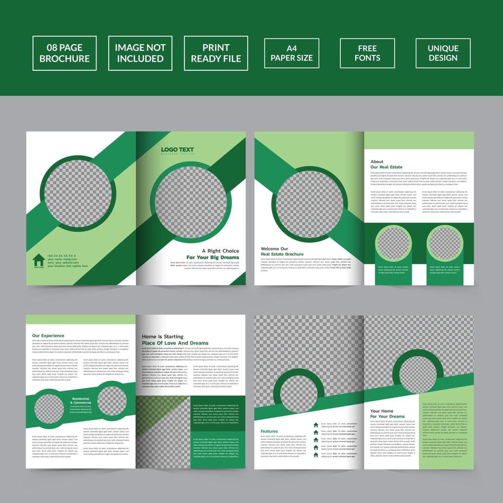 Real Estate Brochure Design Templates vector