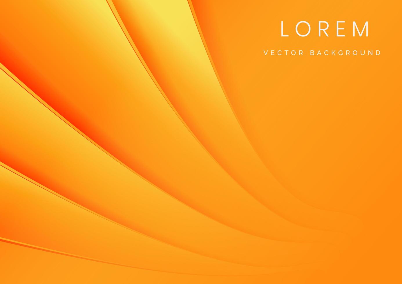 Abstract modern orange gradient waves or curve overlap background with copy space for text Minimal concept vector