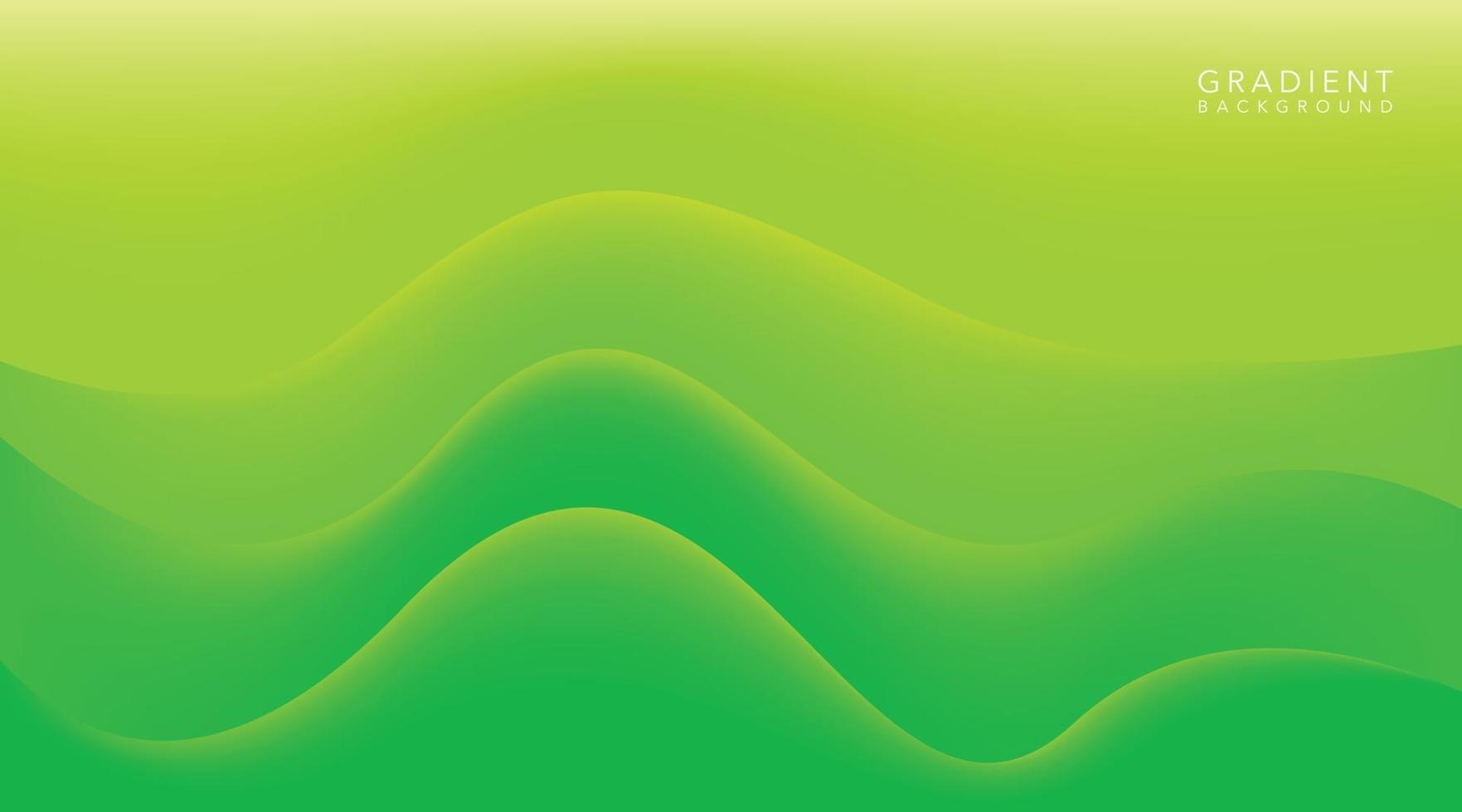 green wave gradient background vector