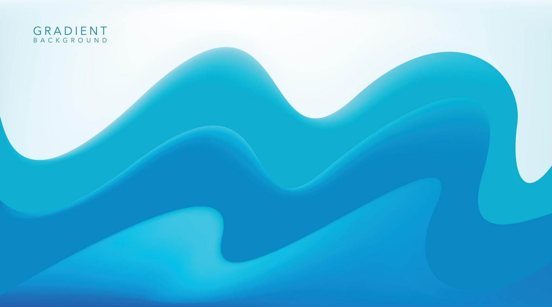 blue wave gradient background vector