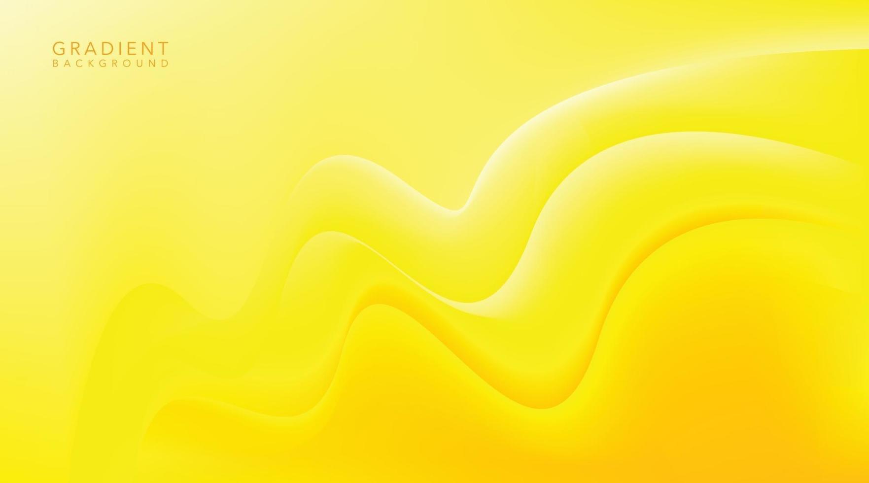 yellow wave gradient background vector