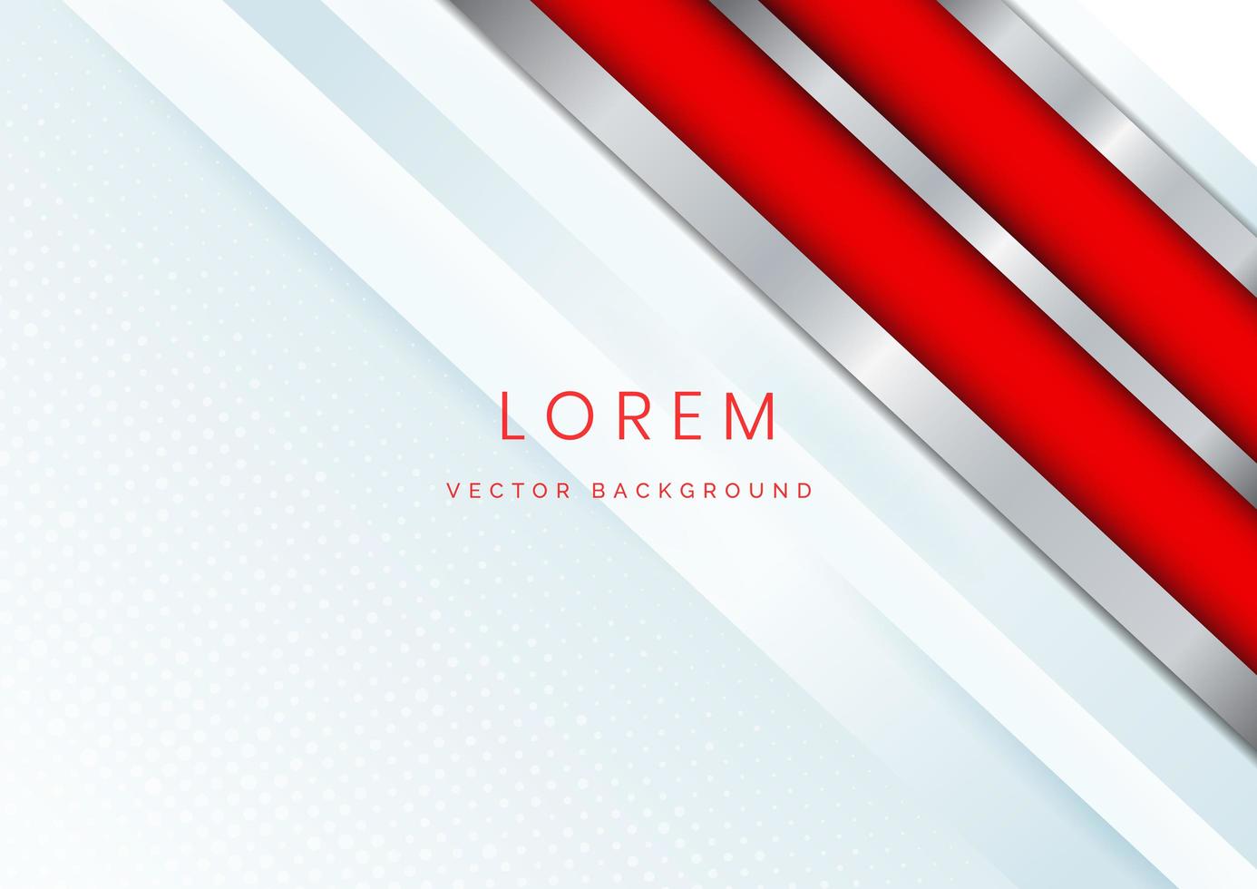 Template corporate banner concept red silver grey and white contrast background vector