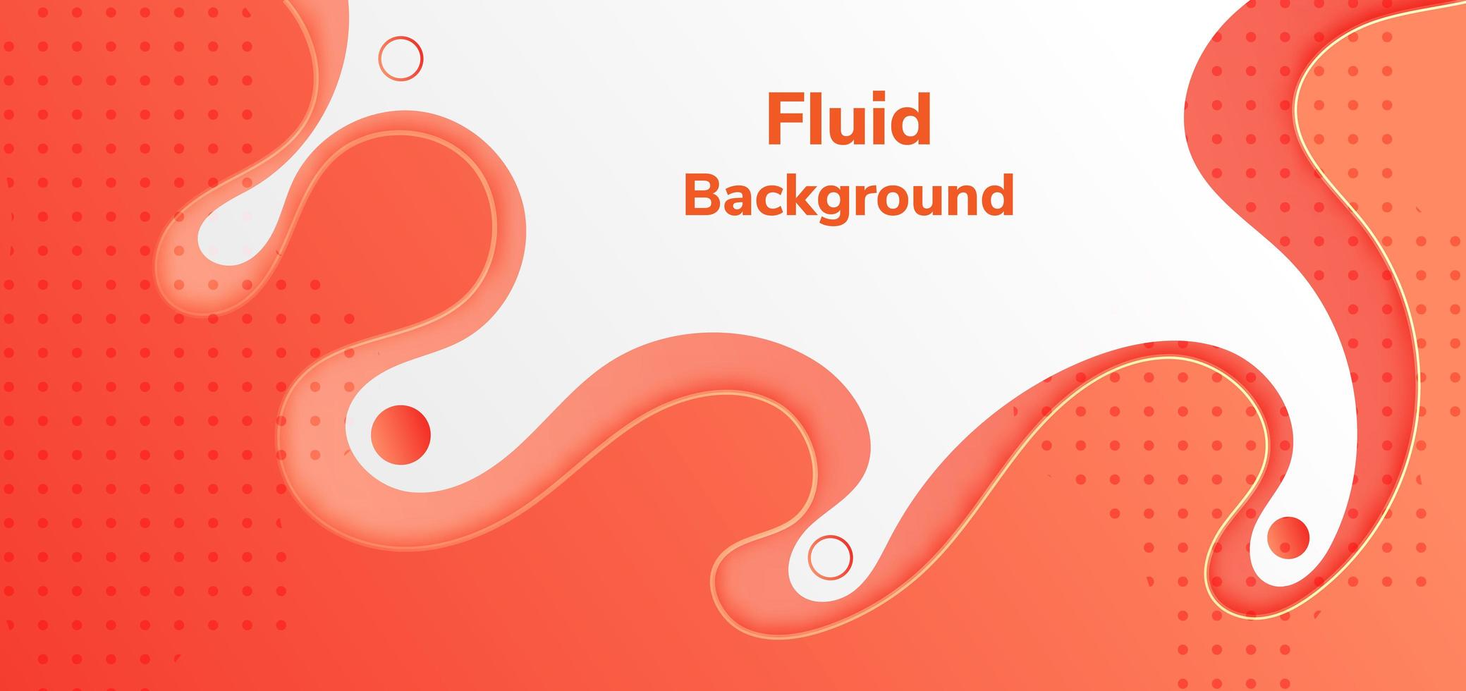 Abstract liquid orange gradient colors with geometric elements on white background vector