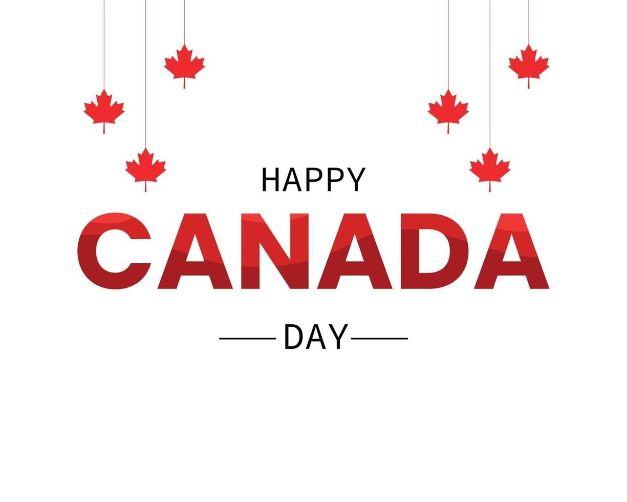 Happy Canada Day Simple Greeting vector