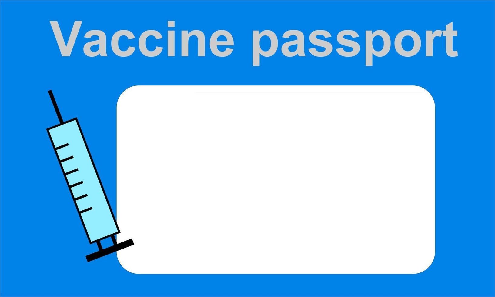 vaccine passport for documenting that people already got covid 19 vaccine vector