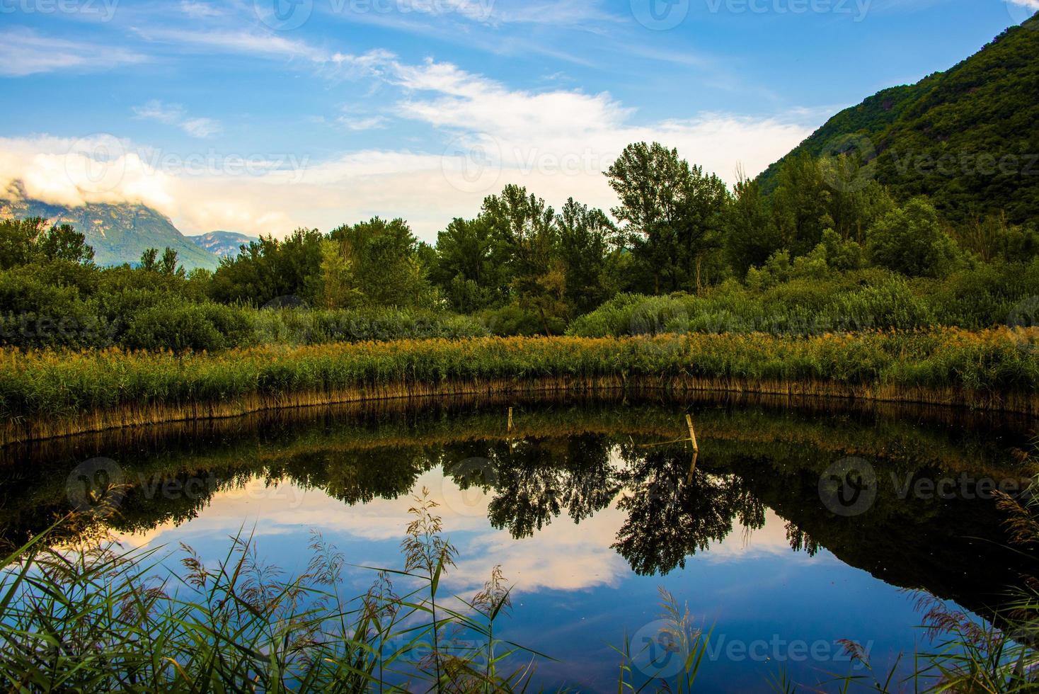 Reflections on water photo