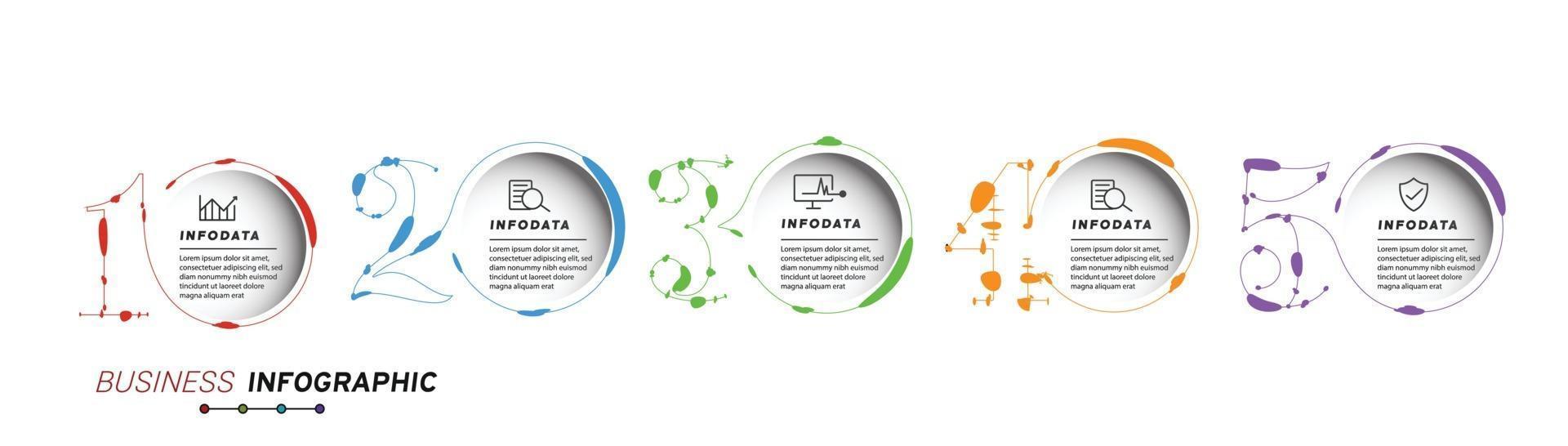 elementos de diseño de infografías de negocios conjunto de infografías 3d vector