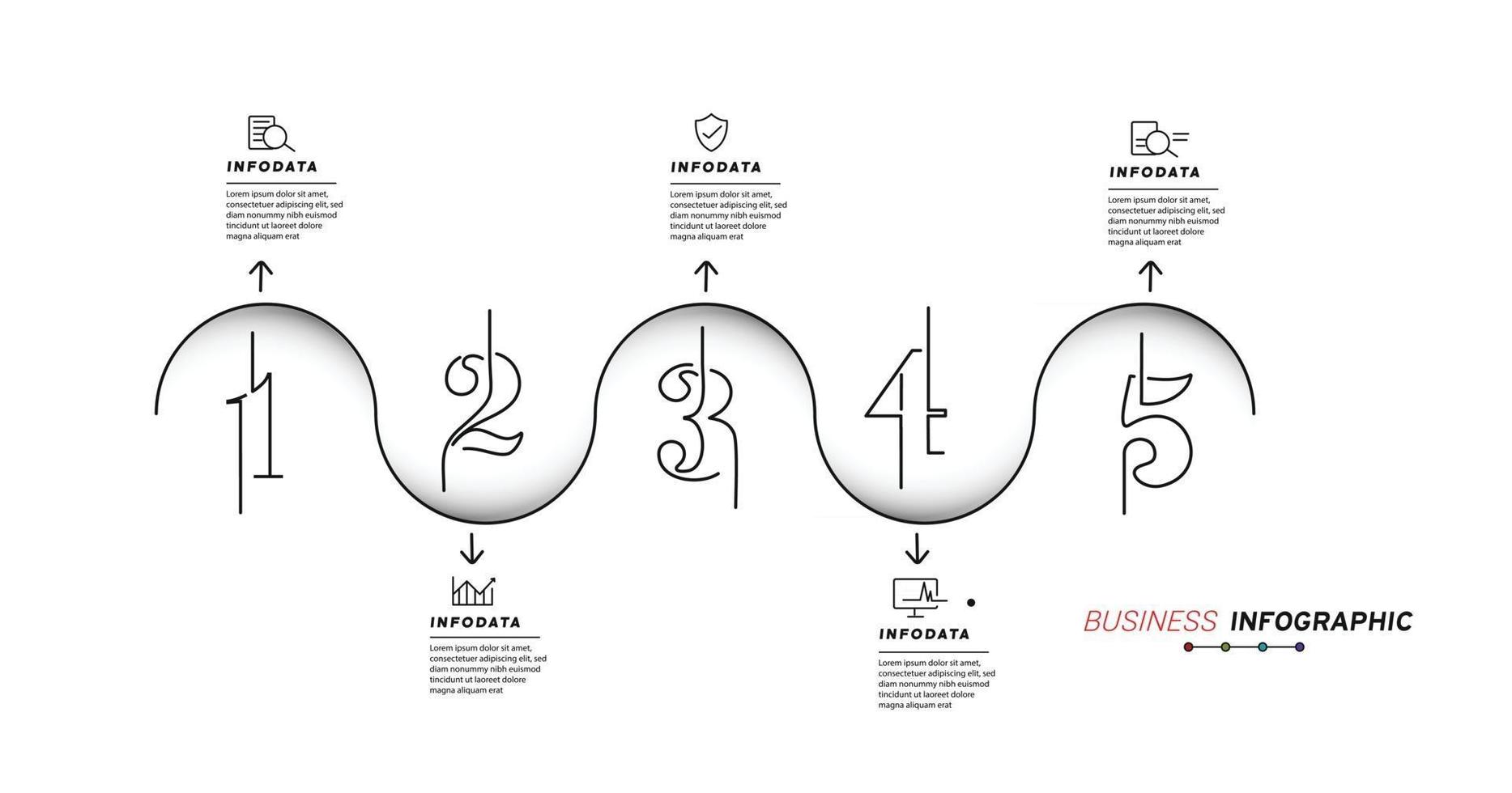 Design elements of business infographics Set of 3D infographics vector