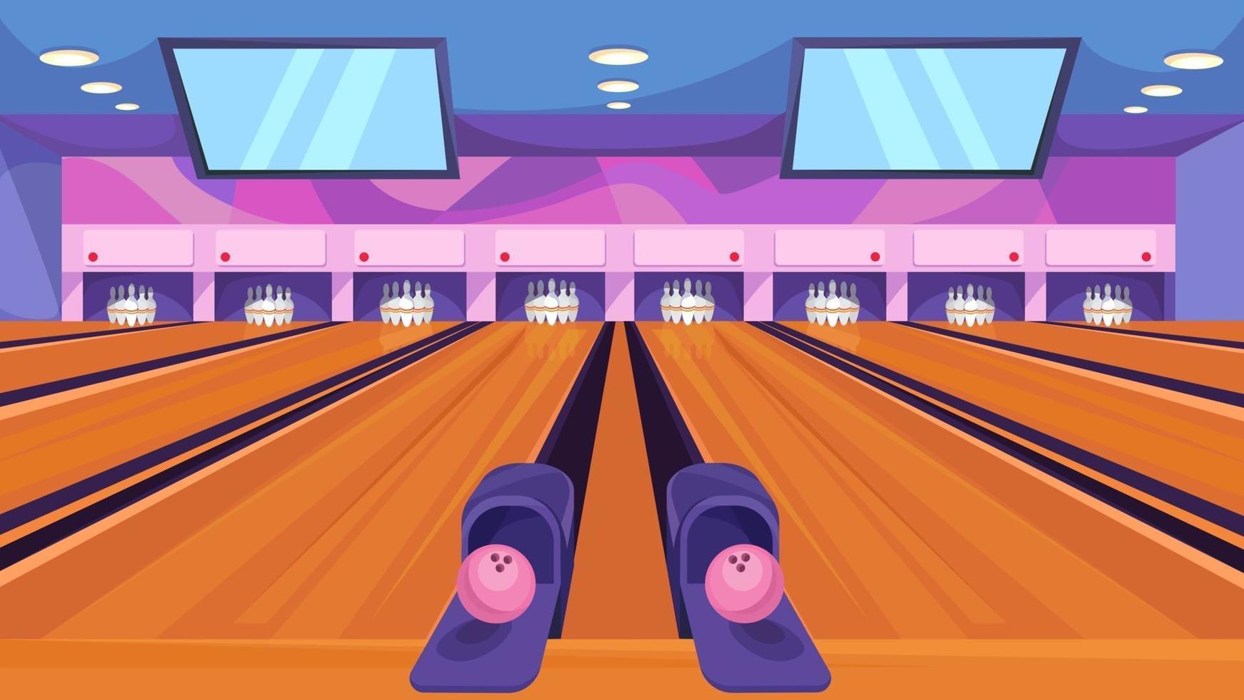 Classic bowling alley vector