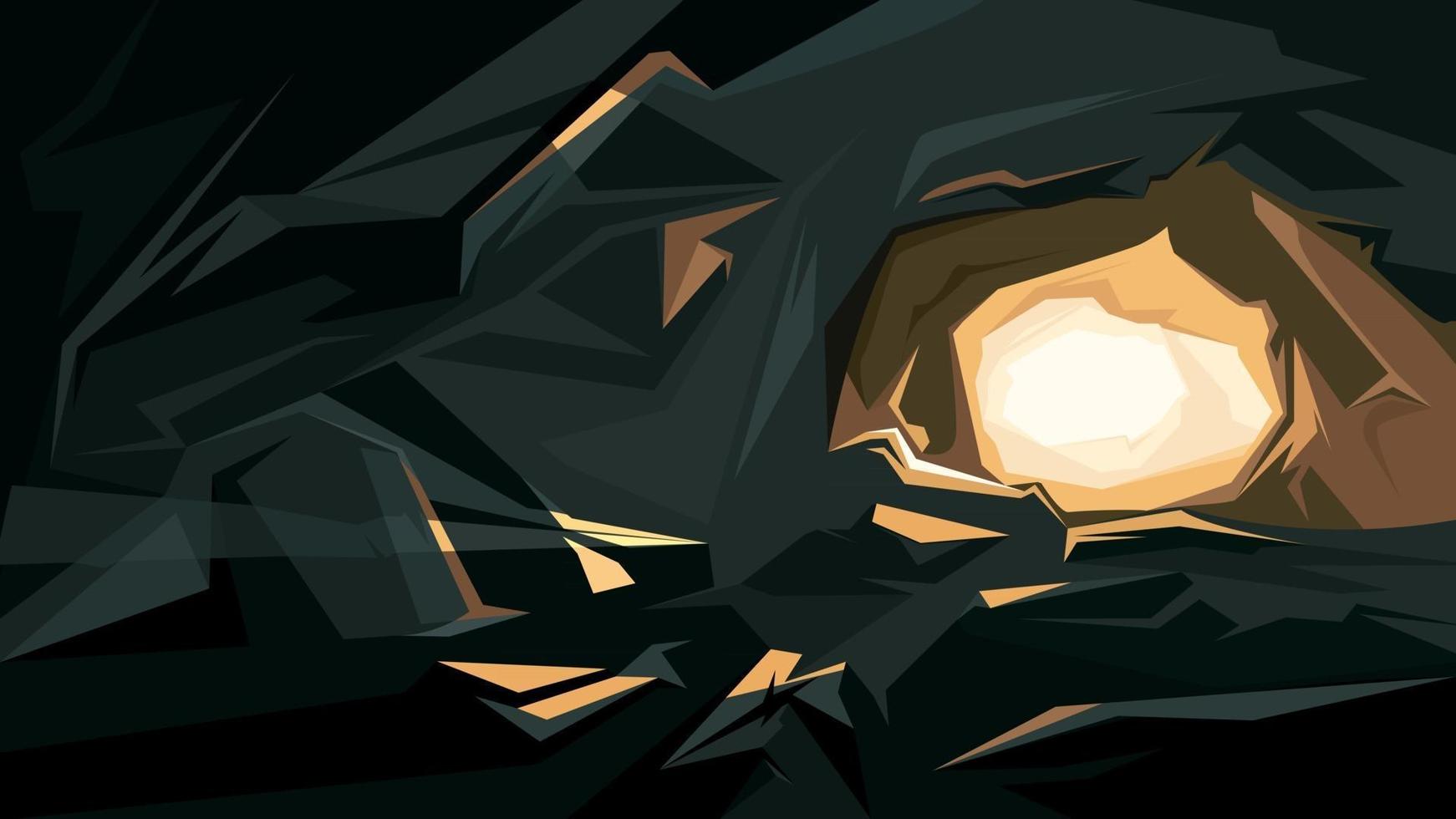 Beautiful cave background vector