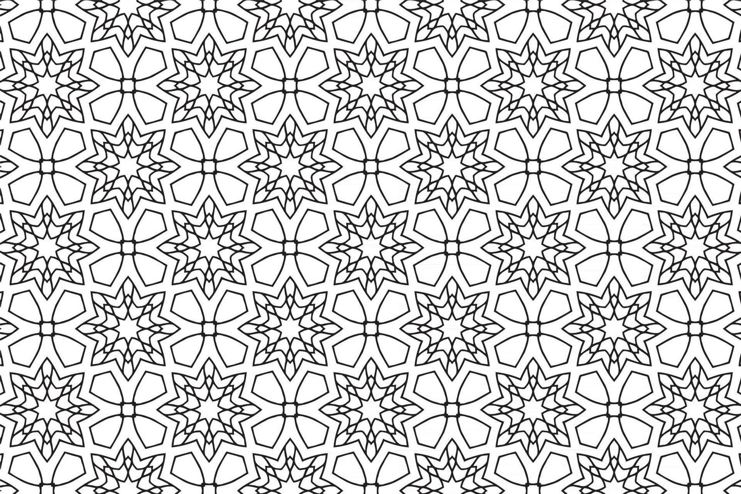 Seamless Abstract Floral Pattern in Oriental Style vector