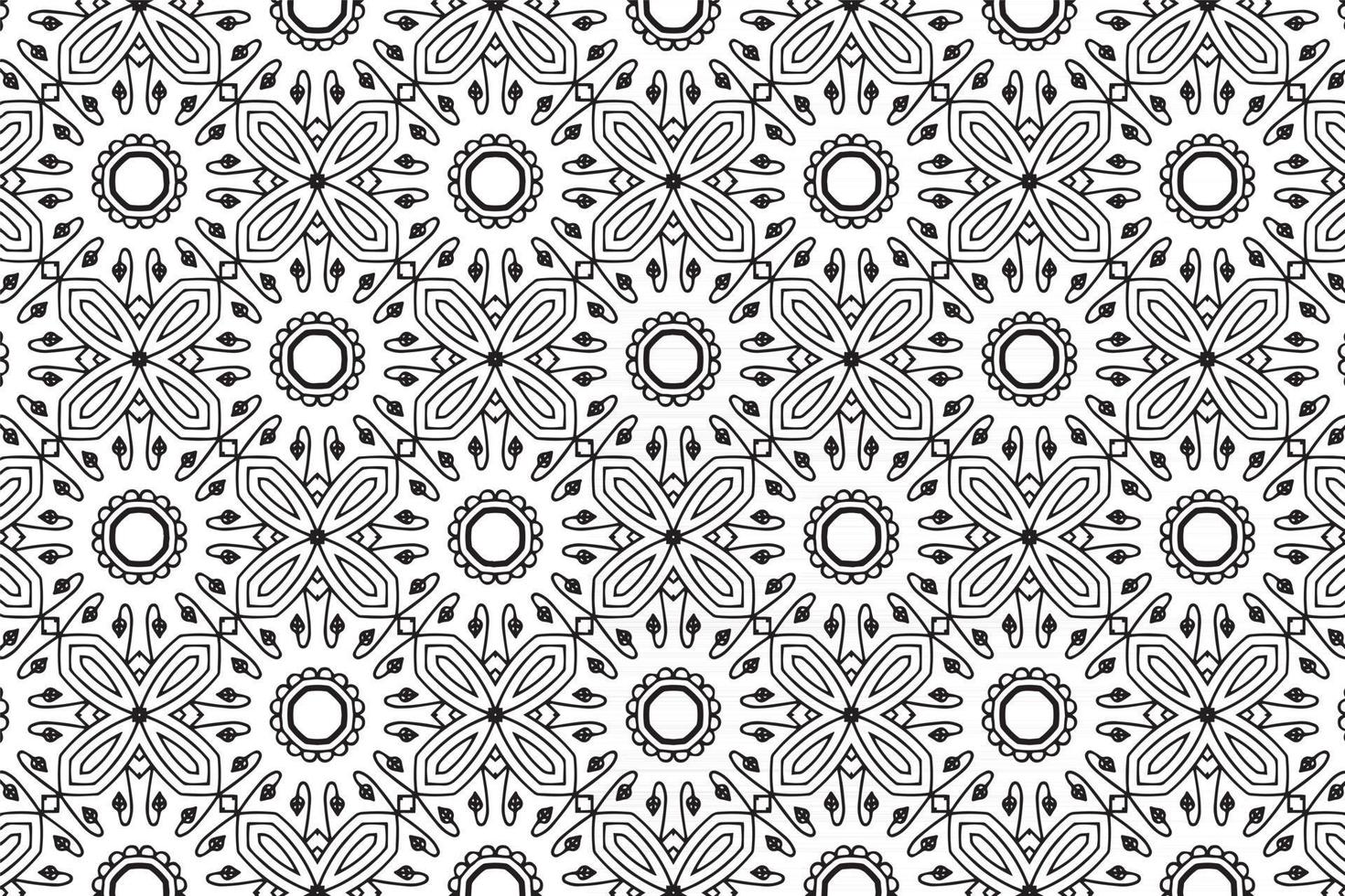 Ornament With Elements of Black and White Colors vector