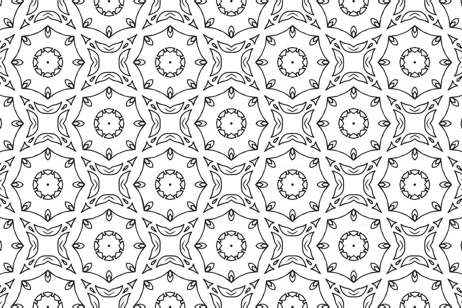 Ornament With Elements of Black and White Colors vector