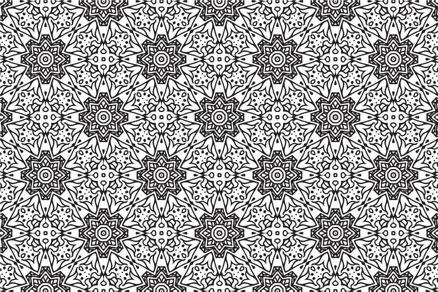 Ornament With Elements of Black and White Colors vector