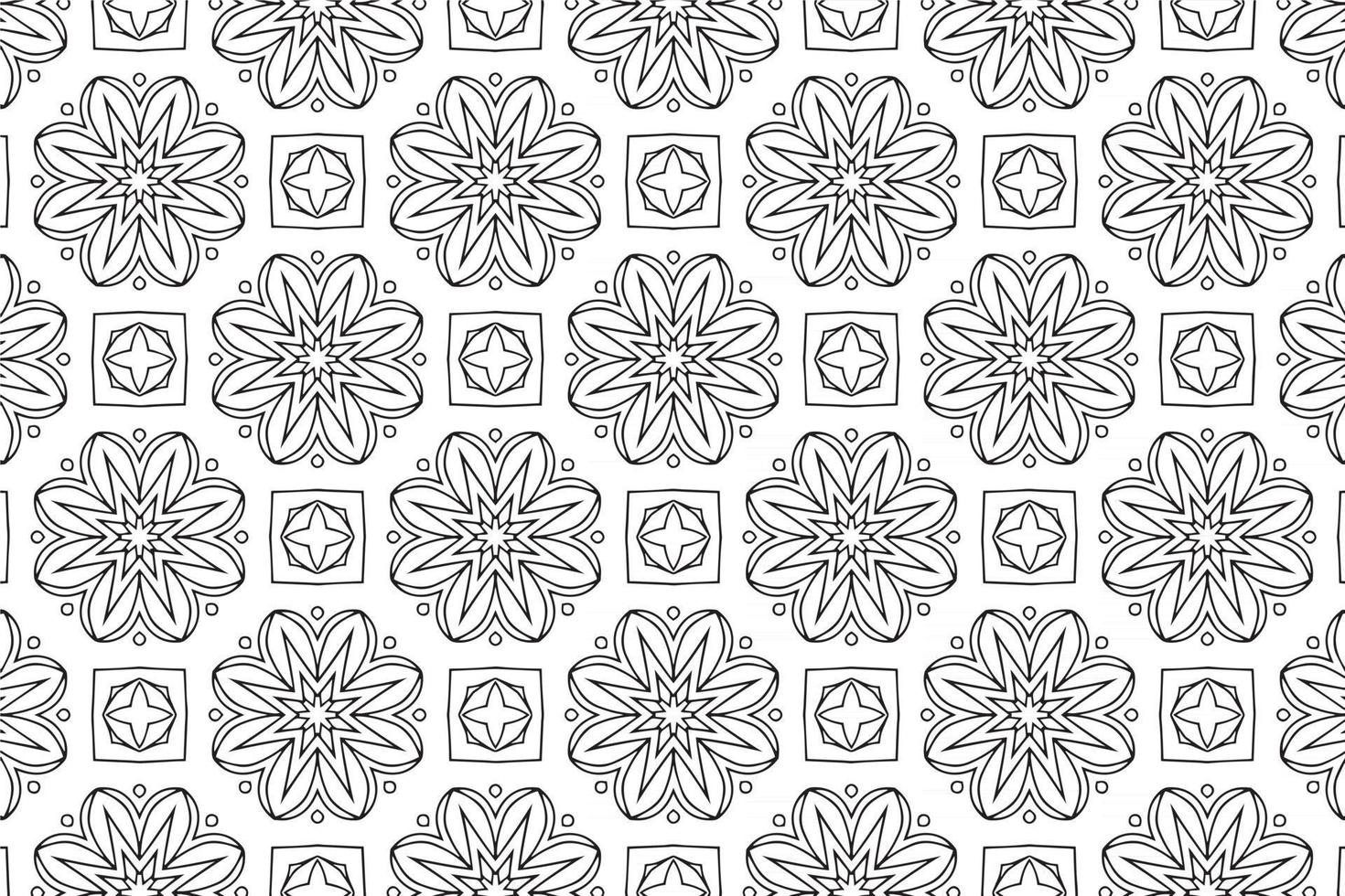 Ornament With Elements of Black and White Colors vector