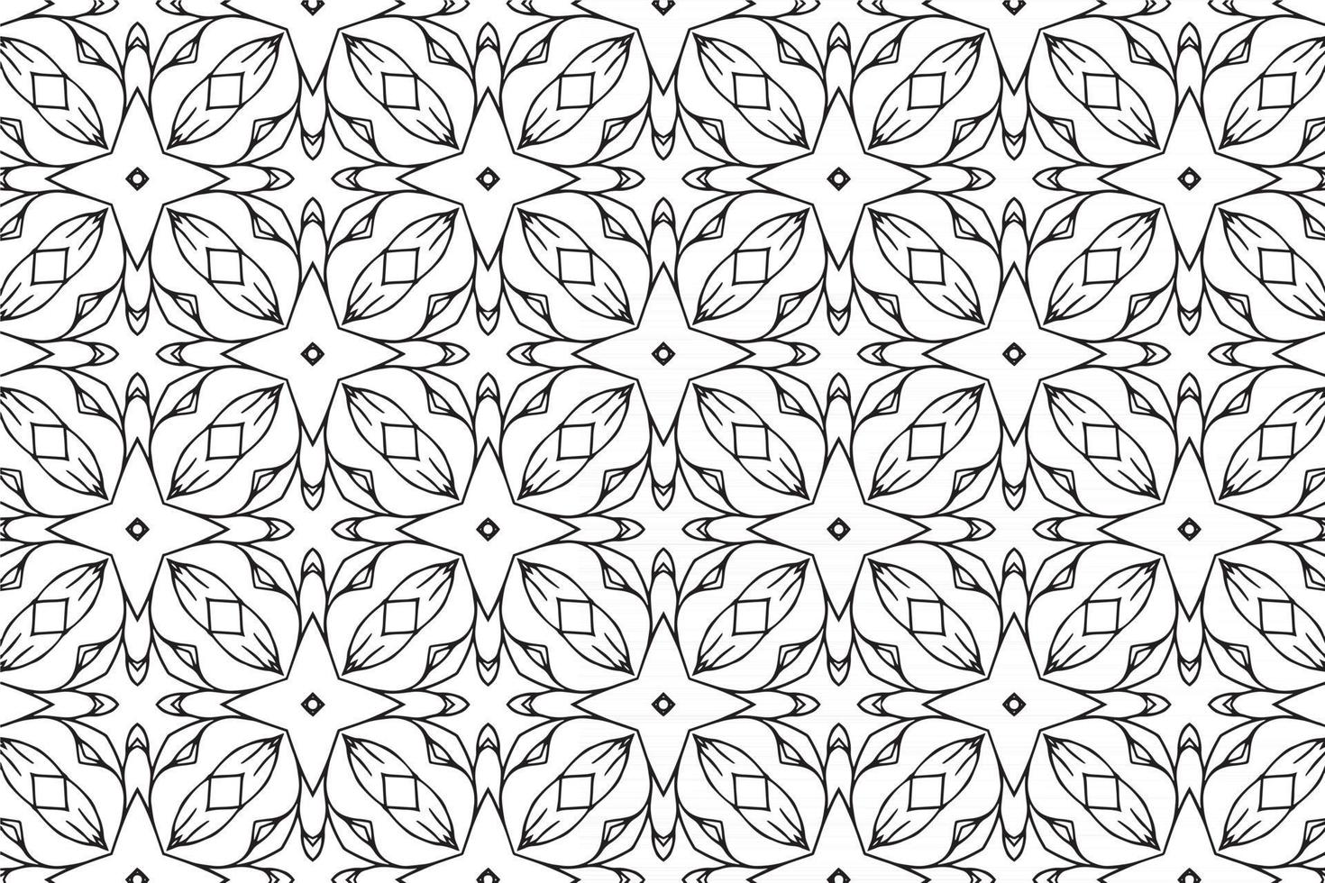 Ornament With Elements of Black and White Colors vector