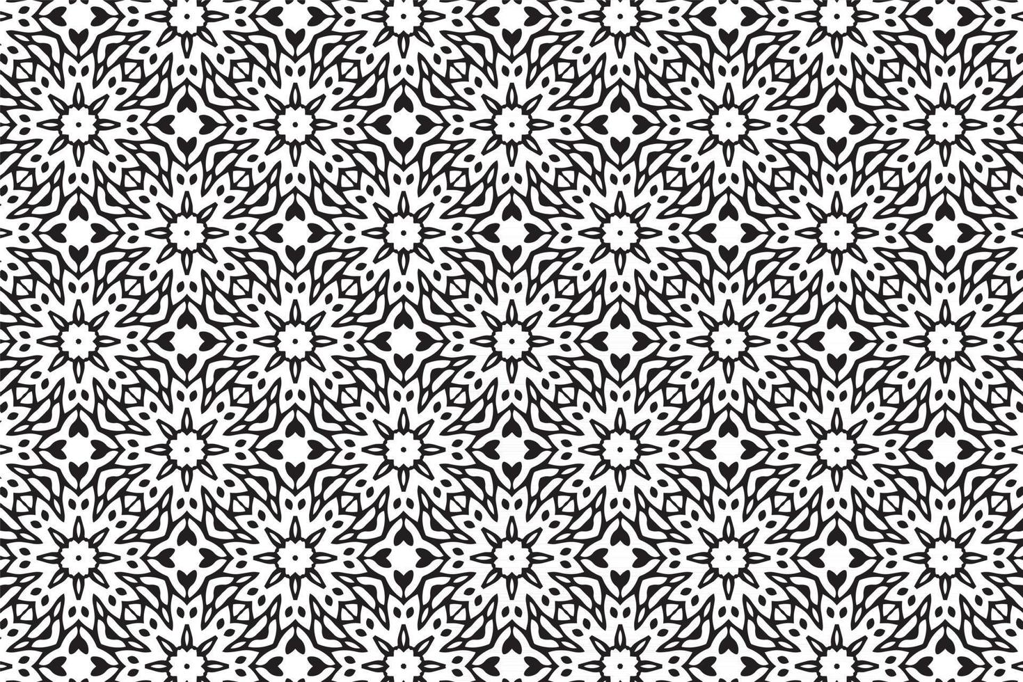 Ornament With Elements of Black and White Colors vector