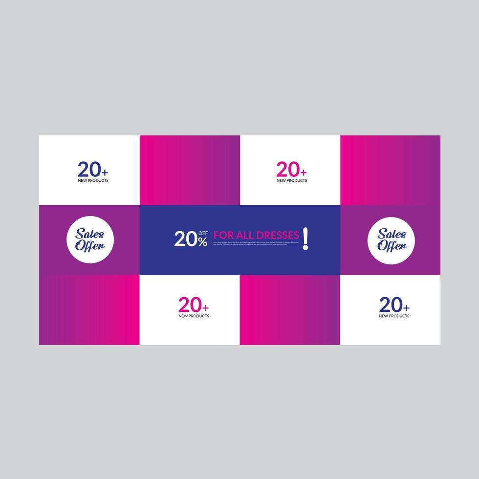 Banner design template for a backdrop program vector