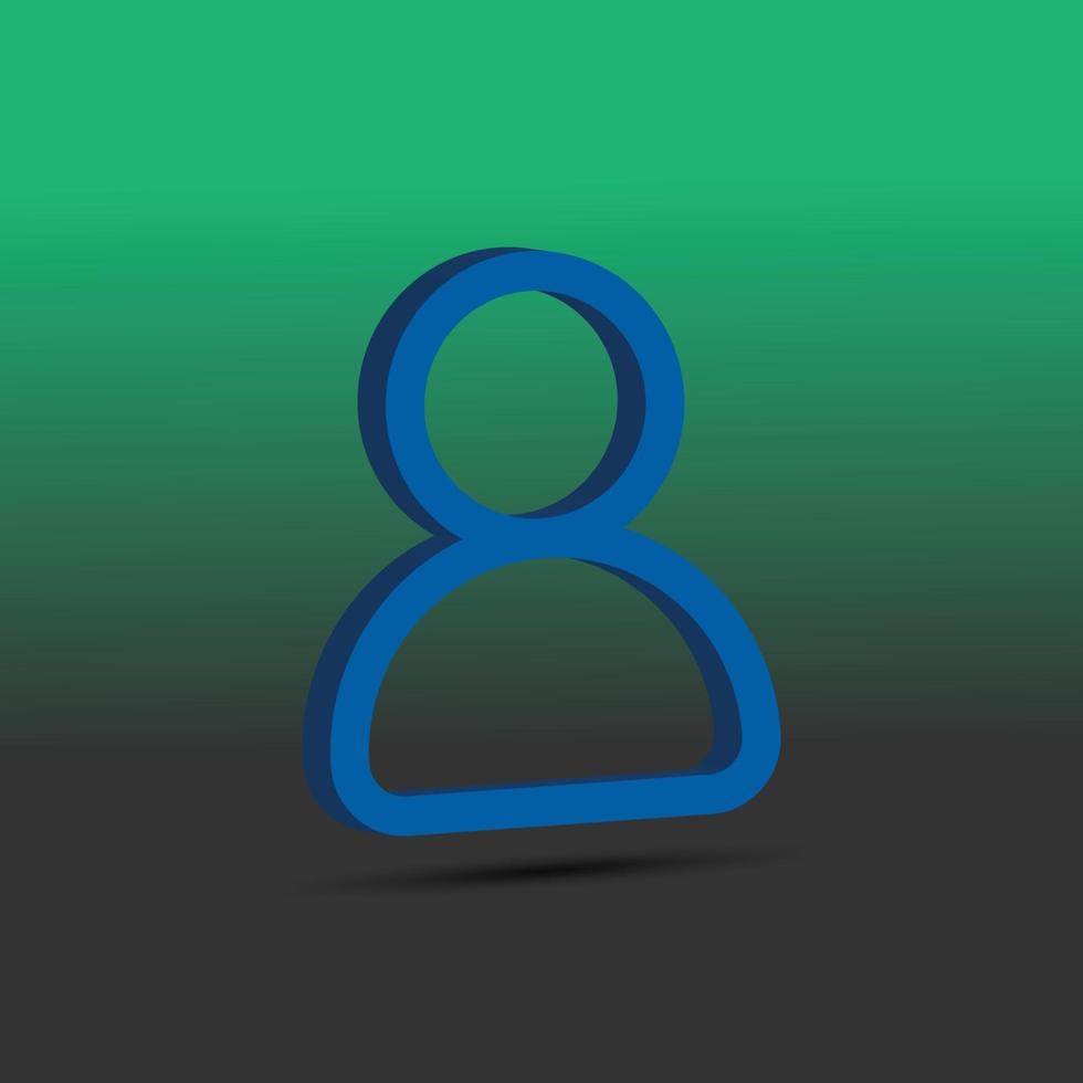 social media 3d contact icon vector