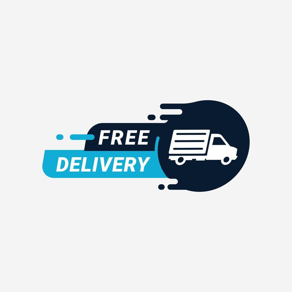 Free shipping delivery service logo badge vector