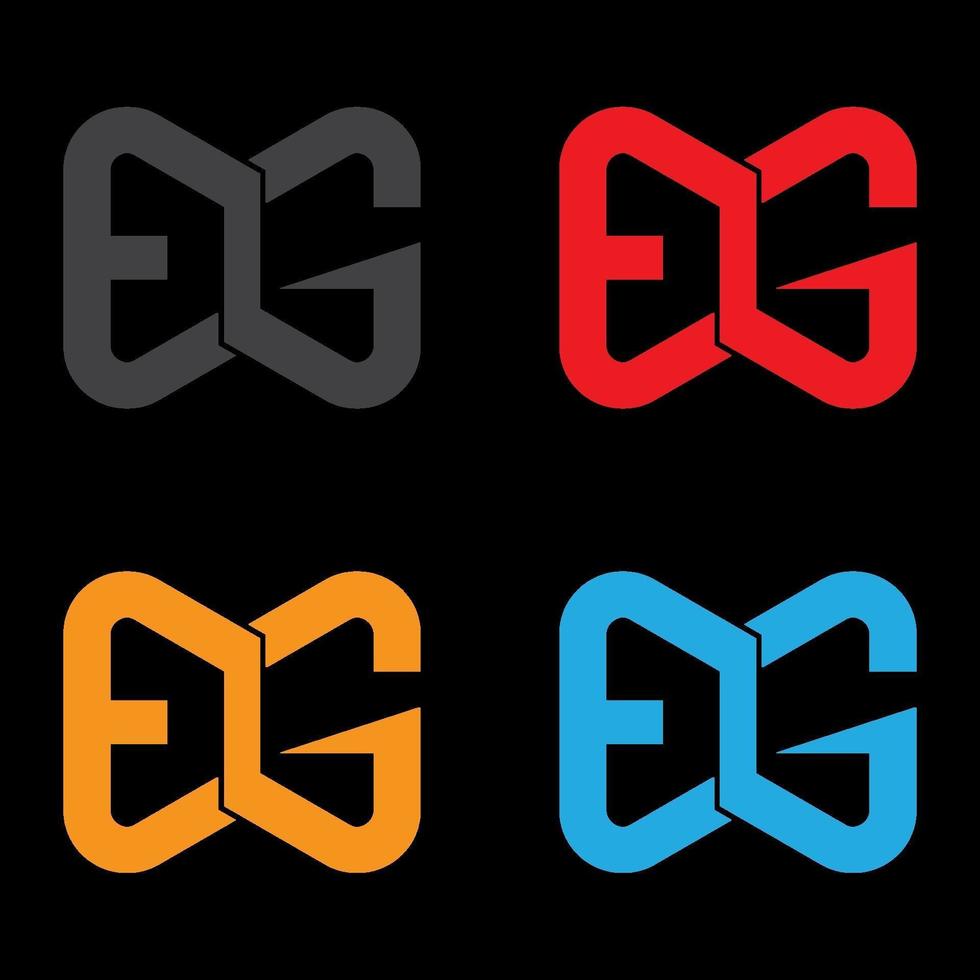 Letter e with g logo images  illustration vector