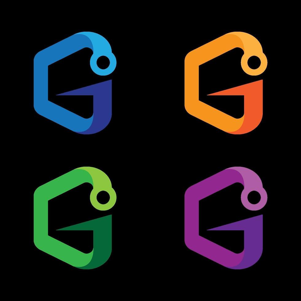 Technology logo images illustration vector