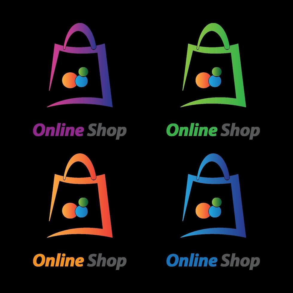 imagenes de logo de tienda online vector