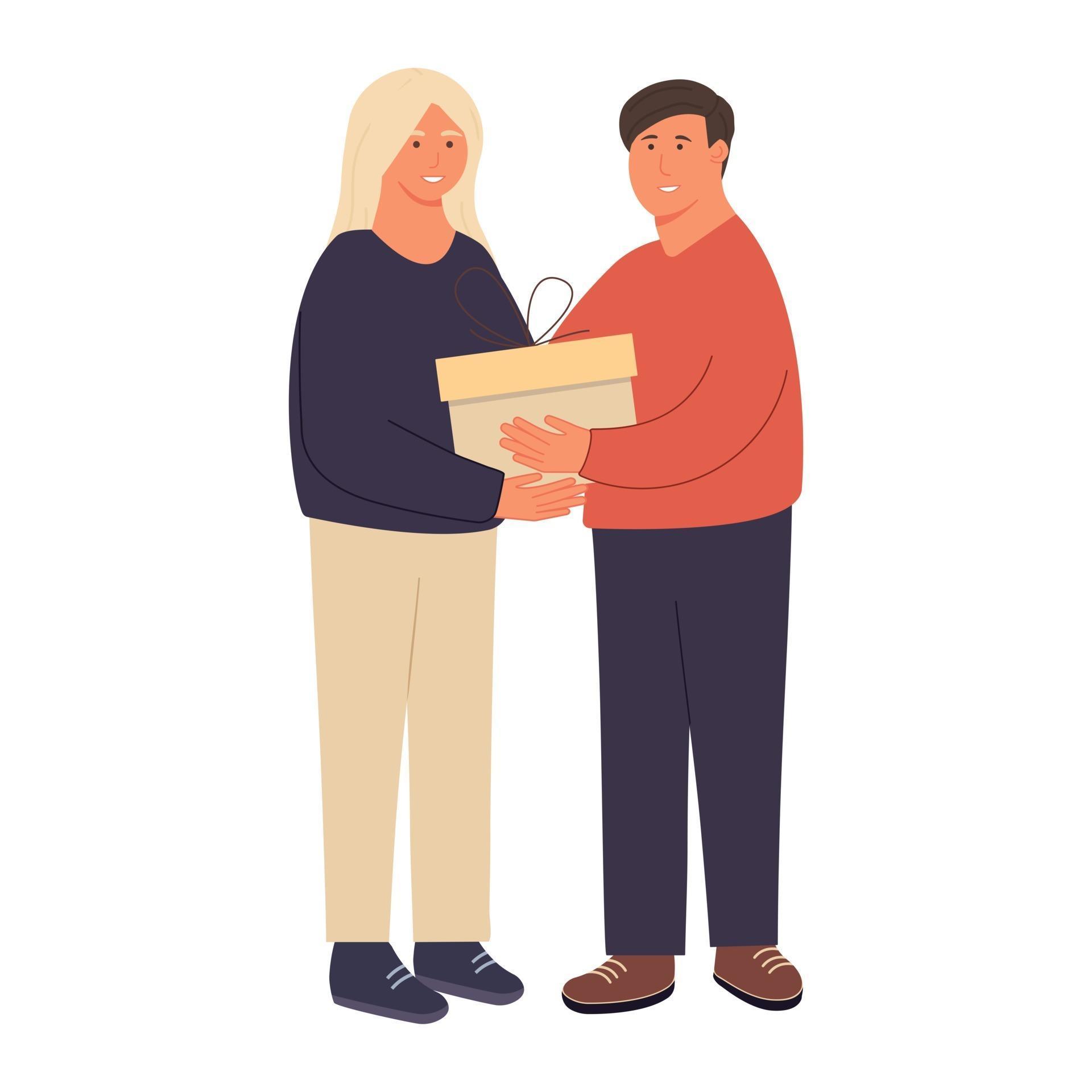 Happy People Give Each Other Gifts 2423098 Vector Art At Vecteezy happy-people-give-each-other-gifts-2423098-vector-art-at-vecteezy
