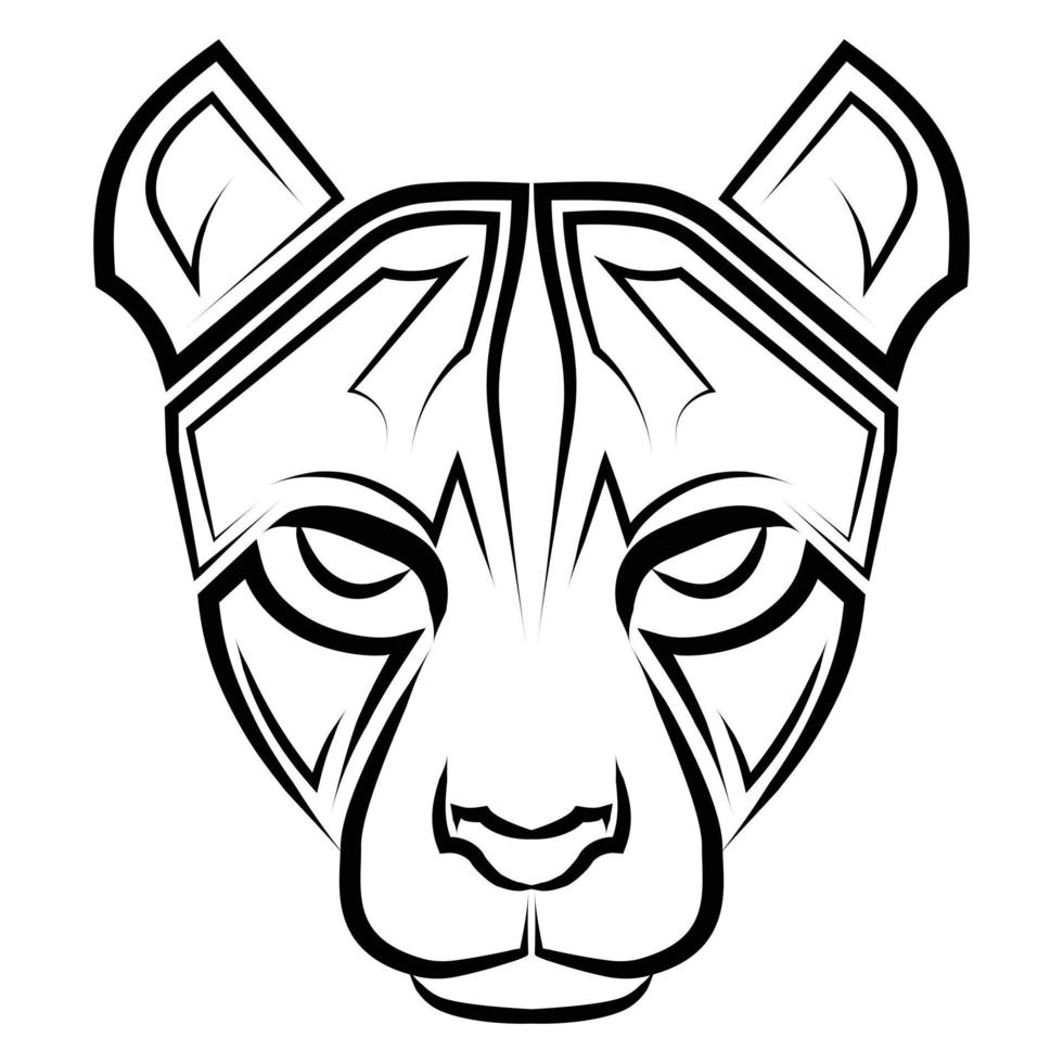 Black and white line art of cheetah head Good use for symbol mascot icon avatar tattoo T Shirt design logo or any design you wantBlack and white line art of cheetah head Good use for symbol mascot icon avatar tattoo T Shirt design logo or any design you w vector