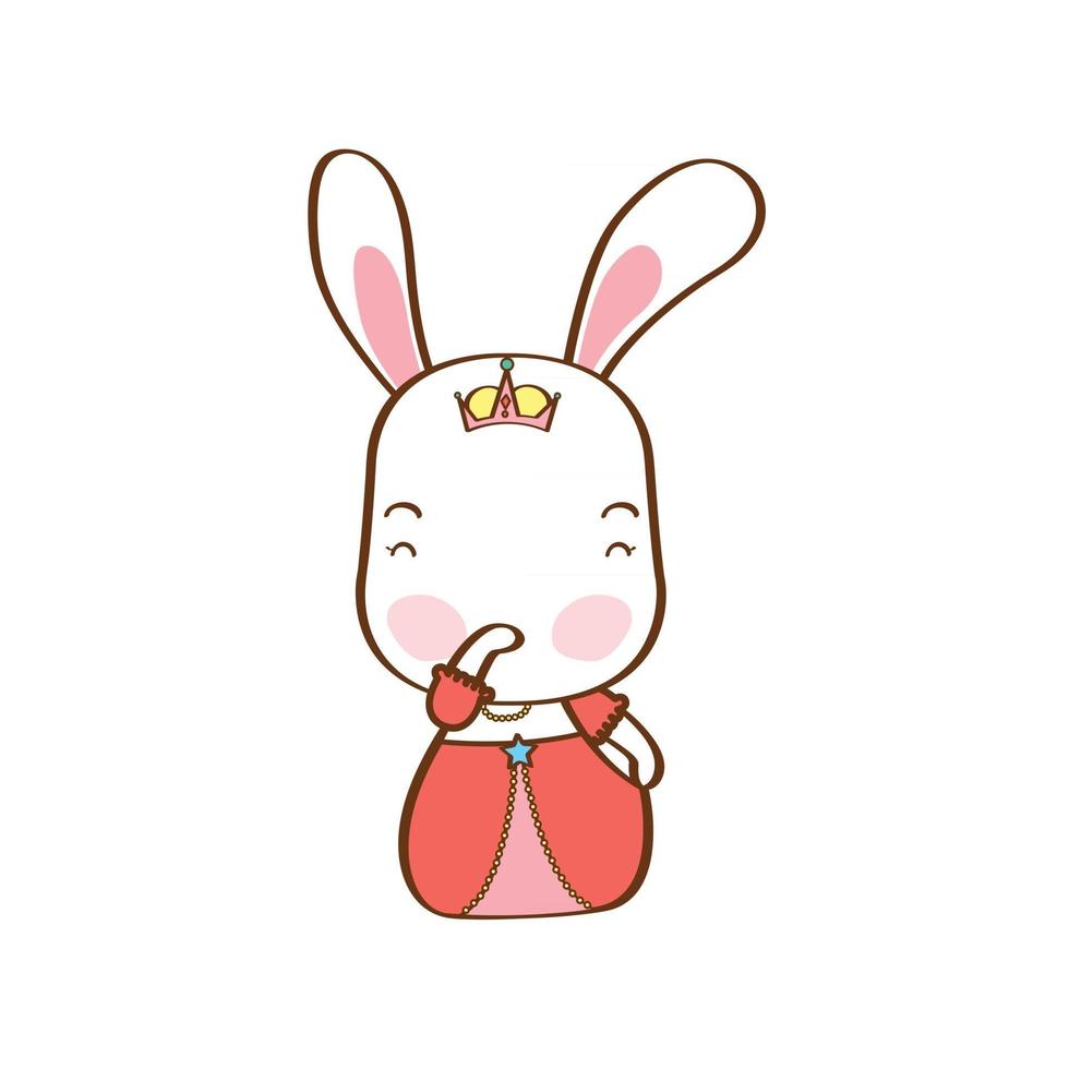 card cute princess rabbit vector