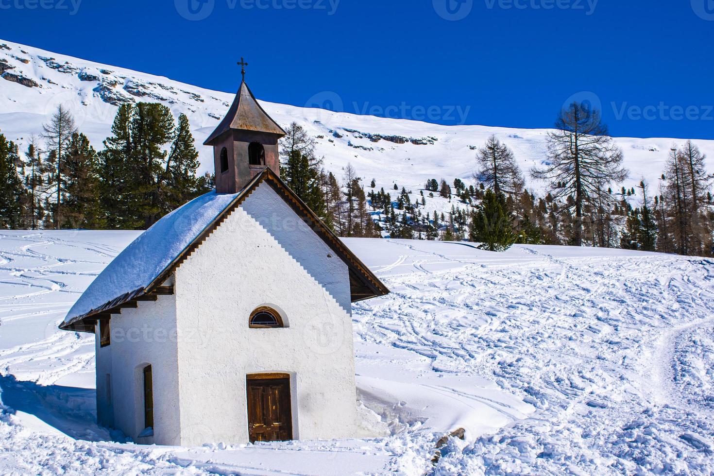 Church in the snow photo