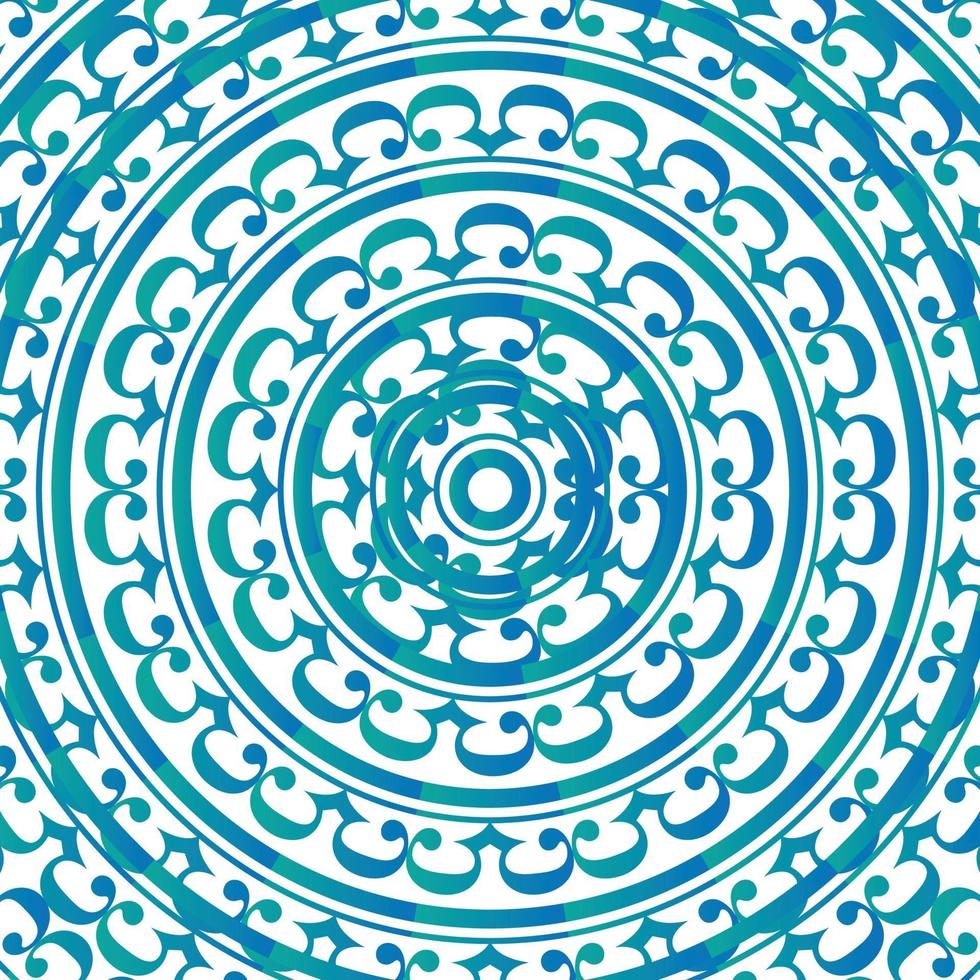 blue Curl Ornament Pattern vector