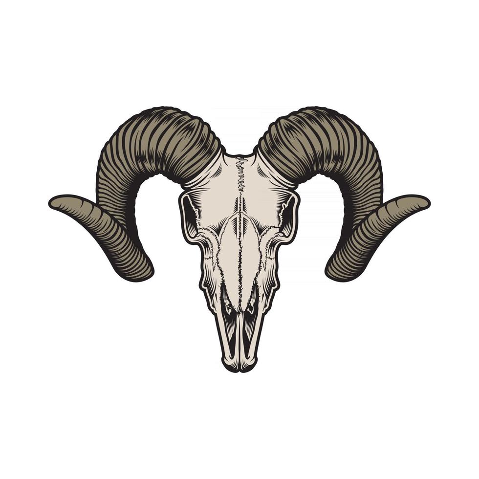 Goat Skull Vector Graphic