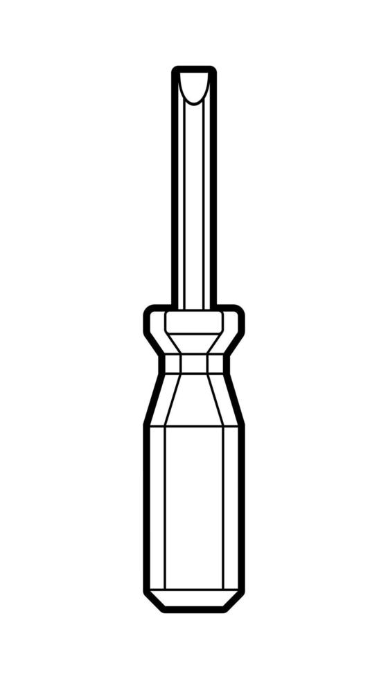 tool slotted screwdriver vector