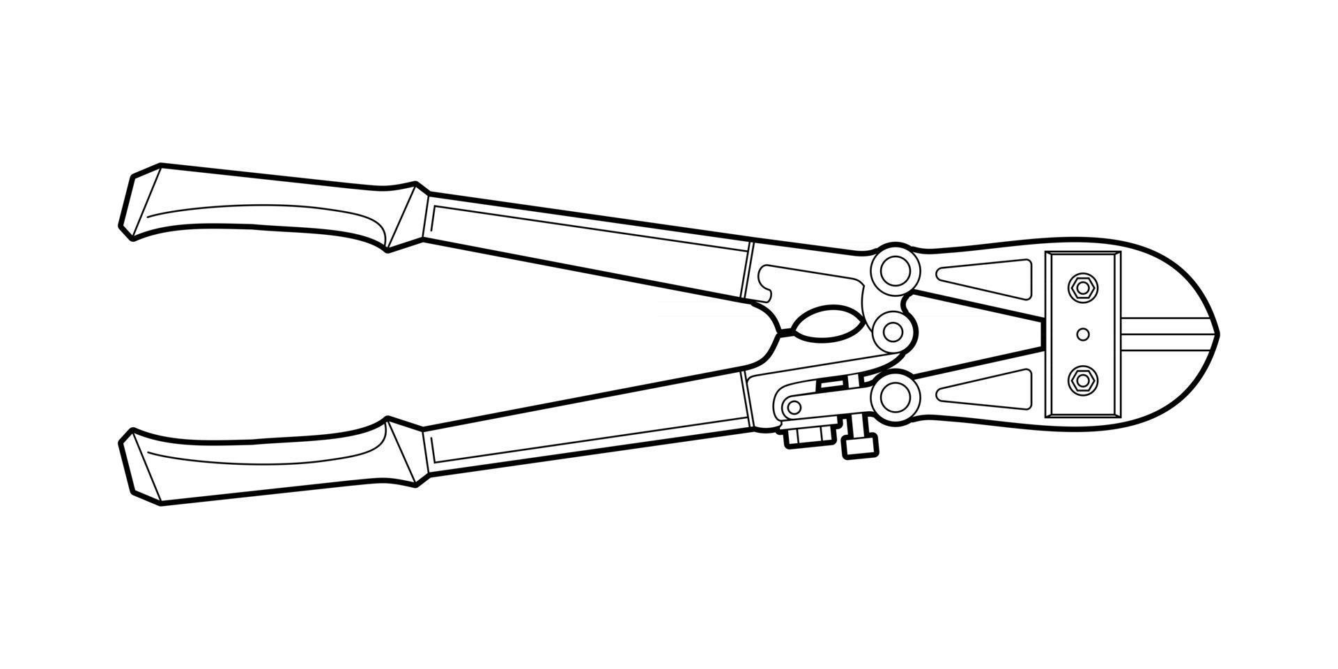 cortador de pernos herramienta de mano de metal vector