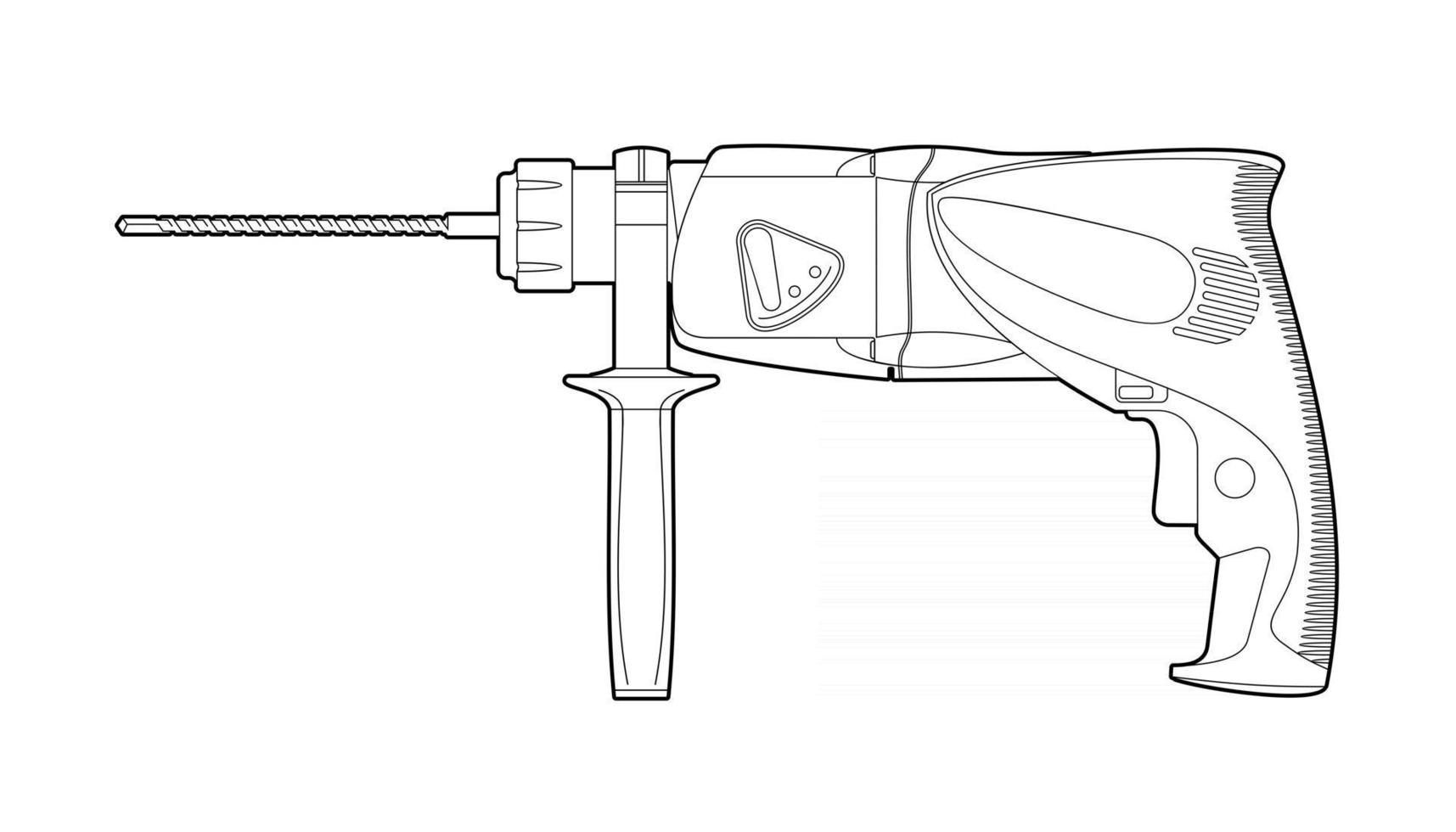 taladro herramienta de carpintería vector