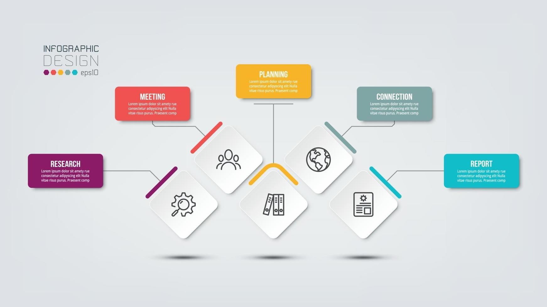 Business or marketing diagram infographic template vector