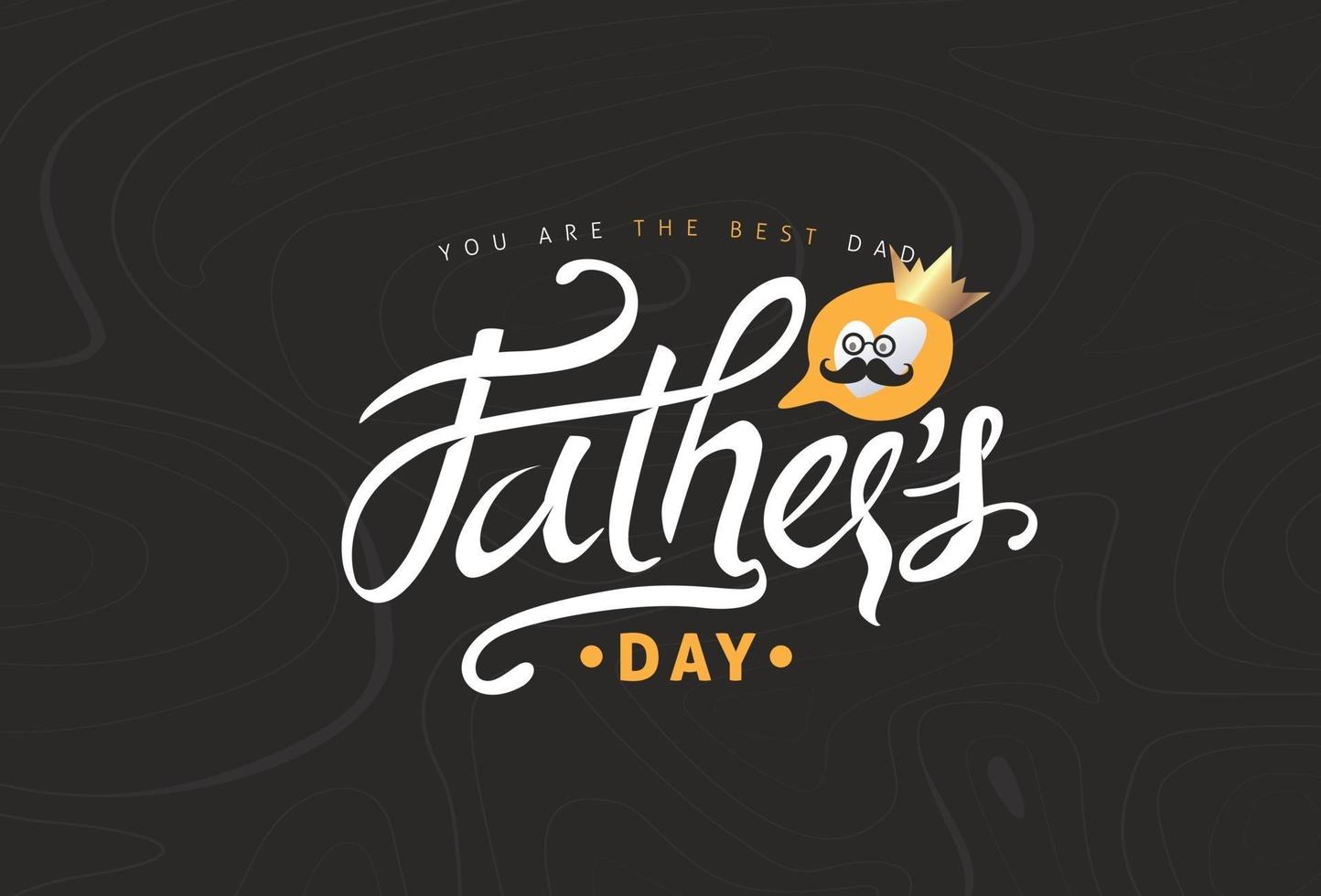 Happy Fathers Day greeting card background vector