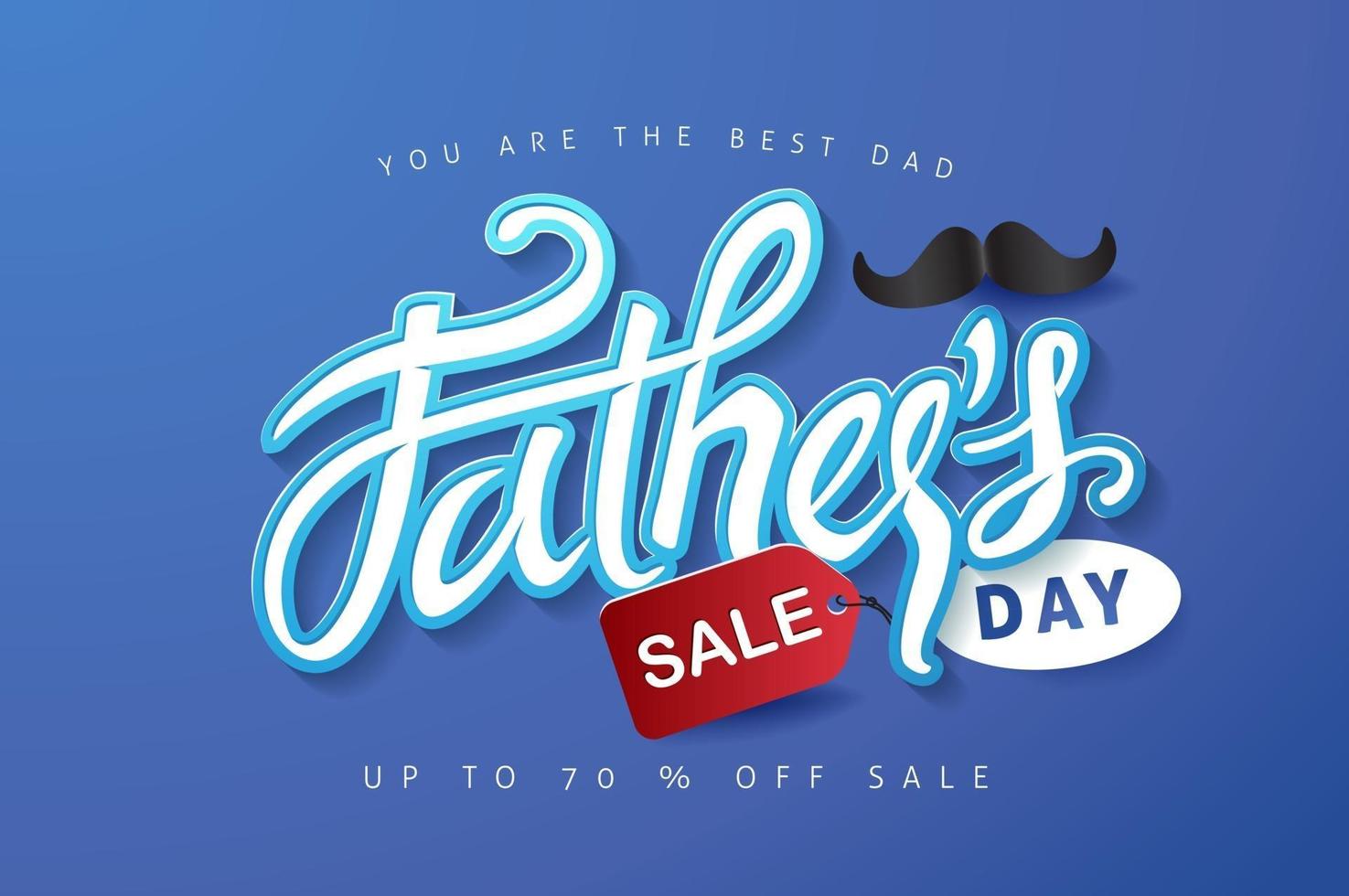 Fathers day sale poster banner background vector