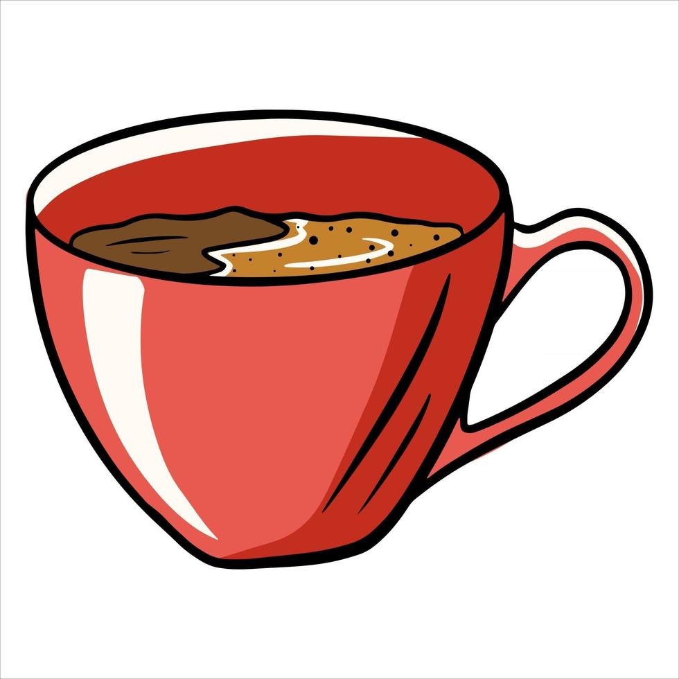 café en una taza vector