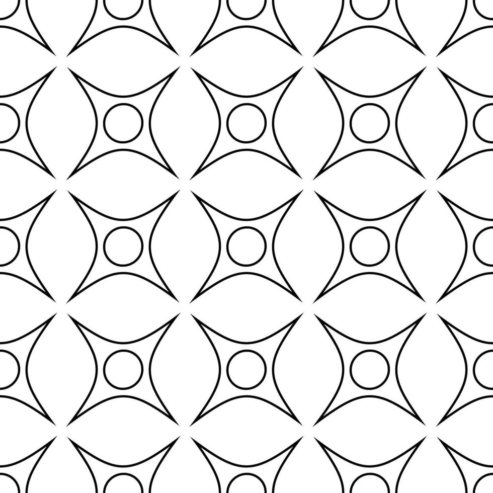 ornamento geométrico de patrones sin fisuras en blanco y negro vector
