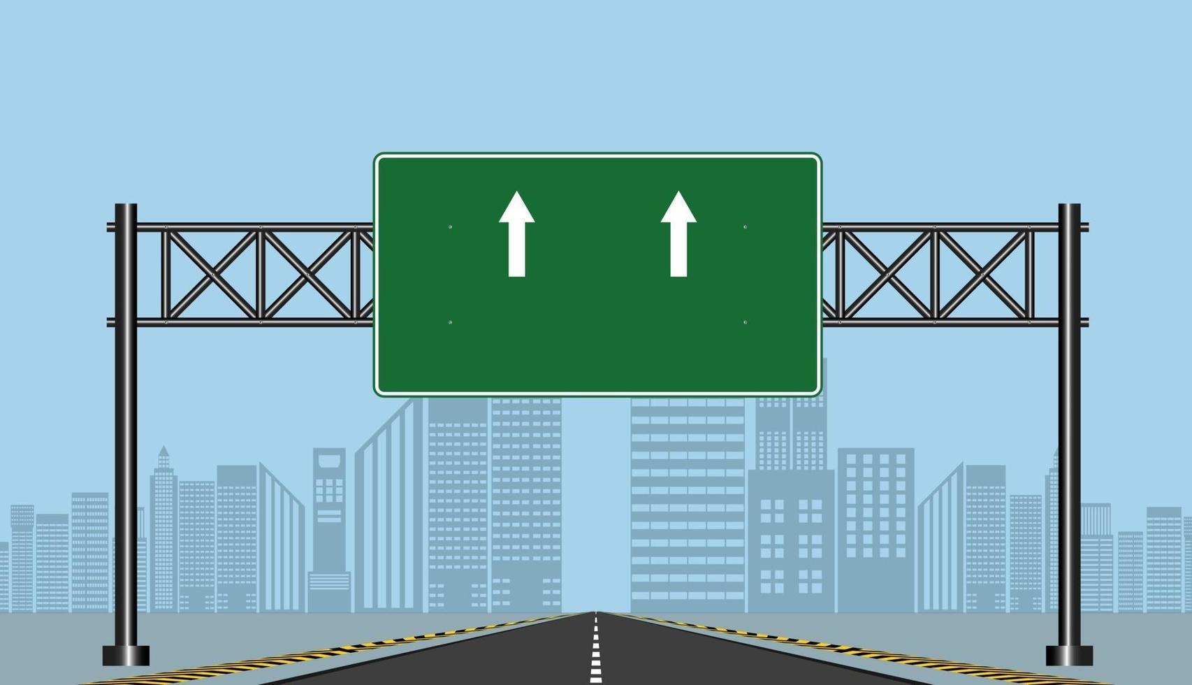 Road highway signs Green board vector